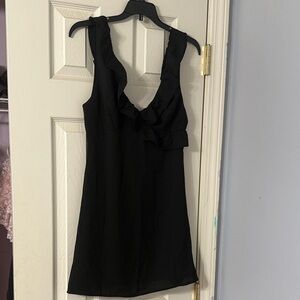 White Fox Boutique Black Ruffle Dress